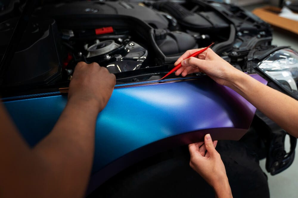 WildWrapz team wrapping a vehicle in Cockeysville, Maryland