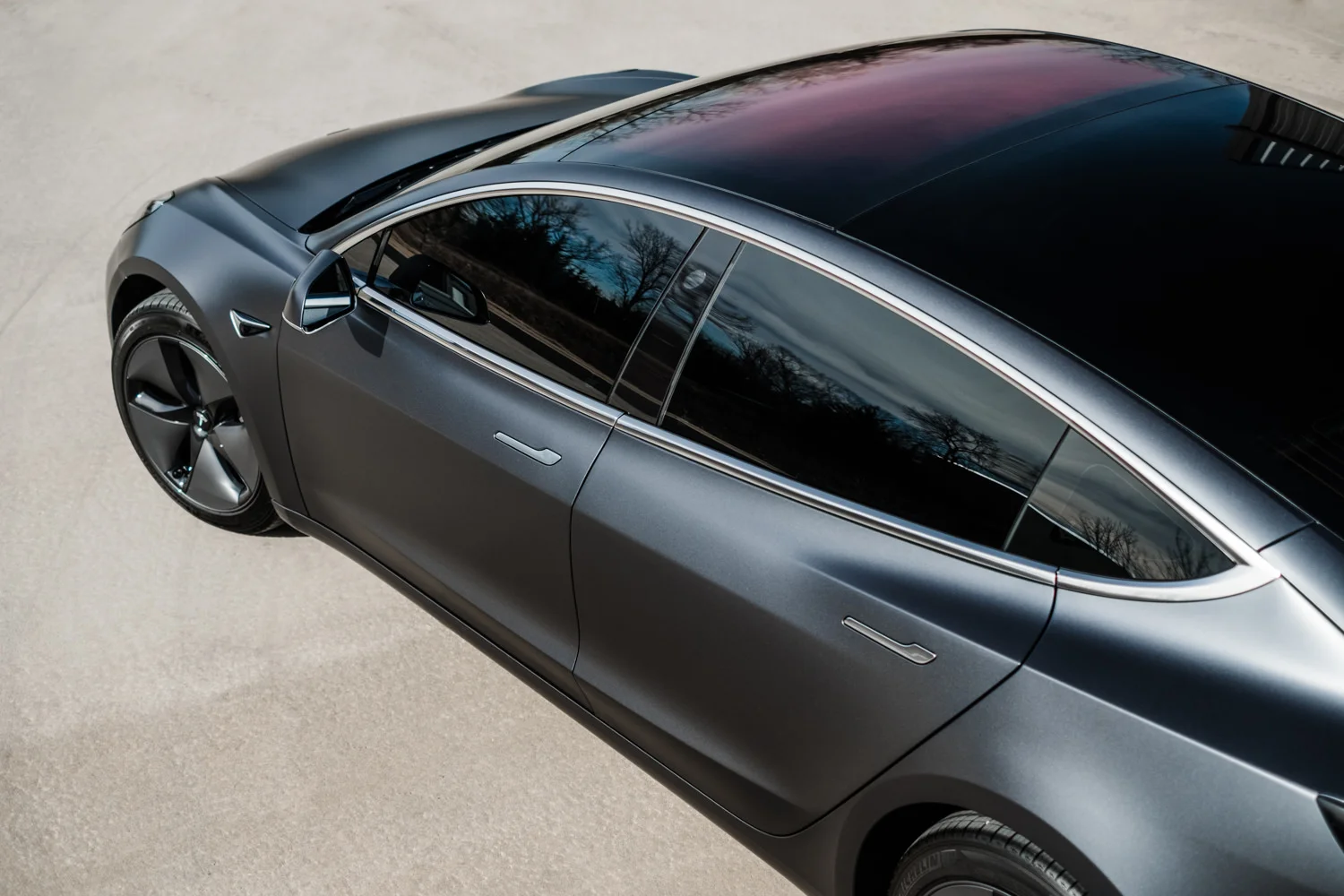 Stealth satin paint protection film installed by WildWrapz in Maryland