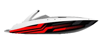 a white and red jet ski