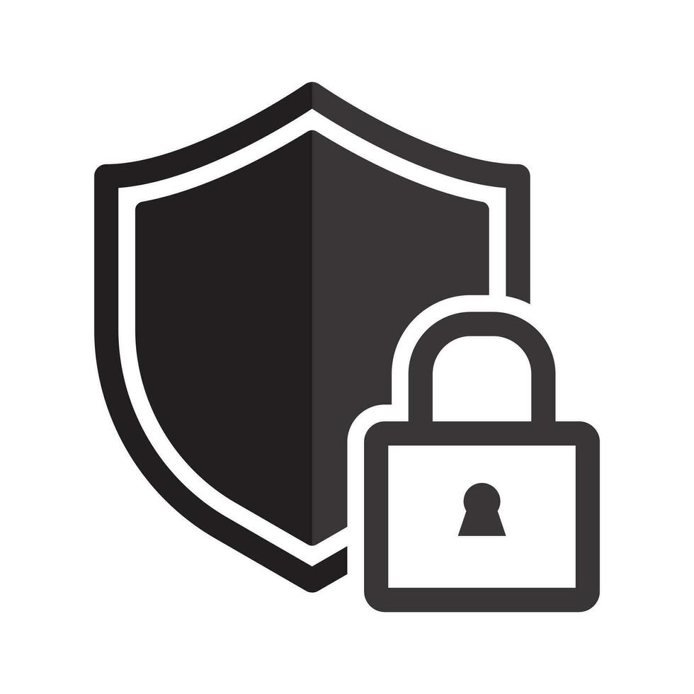 security icon protection sign padlock icon privacy safety icon shield protect guard design elements lock security symbol access denied design for mobile apps and website illustration vector