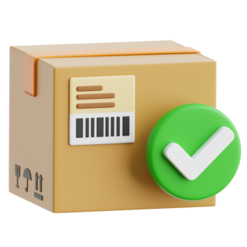 package delivered 3d illustration png